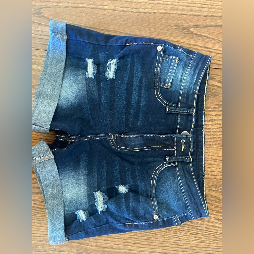 Dark Jean Shorts